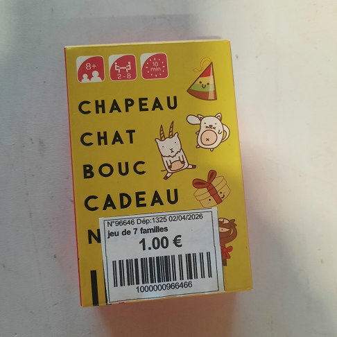 jeu de 7 familles