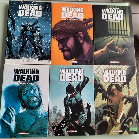 lot de 5 bandes dessinées walking dead t1 à t6